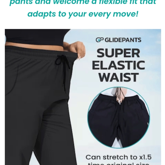 3/$20🩶👖Unisex XL Glidepants ,Regular Full Length, Dark Gray👖🩶 - Picture 8 of 16